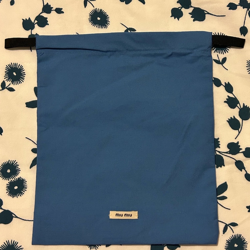 Miu Miu Blue Drawstring Dust Bag